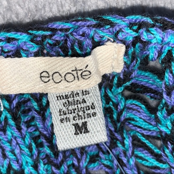 Ecote Addison Tape Yarn Sweater Tank Top Teal - Picture 11 of 16